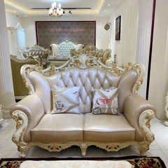 BỘ SOFA PHÒNG KHÁCH TÂN CỔ ĐIỂN DÁT VÀNG 921B