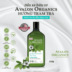 Dầu xả hữu cơ Avalon Organic hương tràm trà dành cho da đầu nhạy cảm 312g