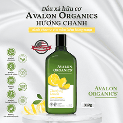 Dầu xả hữu cơ Avalon Organics hương chanh cho tóc xỉn màu, kém bóng mượt 312g