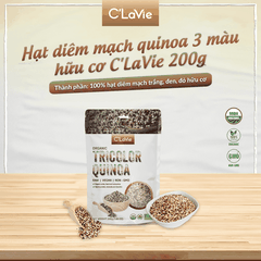 Hạt diêm mạch quinoa 3 màu hữu cơ C’LaVie 200g