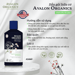 Dầu gội hữu cơ Avalon Organics dành cho tóc gàu 414ml