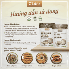 Hạt diêm mạch quinoa 3 màu hữu cơ C’LaVie 200g