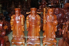 Tượng gỗ phúc lộc thọ 700