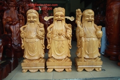 Phúc lộc thọ gỗ pơ mu 70cm