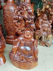 Di Lặc ngồi gốc đào 86x50x35