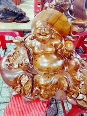 Di Lặc ngồi tiền gỗ Cẩm Lai