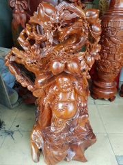 Di lặc vác gậy như ý cành đào 89x60x47