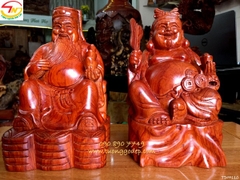 Tượng Thần tài ông Địa bằng gỗ - TDH110 Tượng Thần tài ông Địa bằng gỗ - TDH110