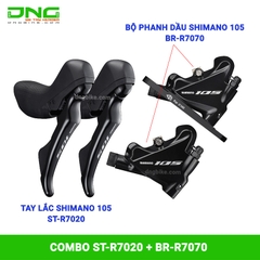 Combo tay đề lắc xe đạp SHIMANO 105 R7020 + phanh dầu R7070
