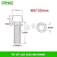 Ốc vít lục giác xe đạp M5/M6 20mm