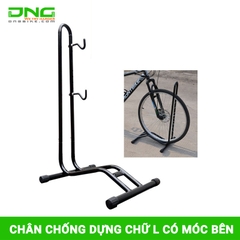 Chân chống xe đạp trong nhà chữ L có móc bên