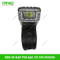 Đèn pha xe đạp pin sạc có còi EOS230/HJ-062