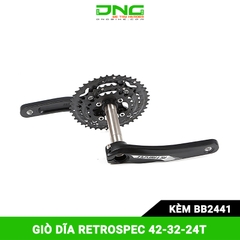 Giò dĩa xe đạp RETROSPEC 42-32-24T kèm BB2441