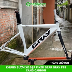 Khung sườn xe đạp Fixed Gear GRAY F15 càng Carbon