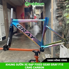 Khung sườn xe đạp Fixed Gear GRAY F15 càng Carbon