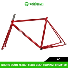 Khung sườn xe đạp Fixed Gear TSUNAMI SNM4130 (Không bao gồm chén cổ+ cọc yên)