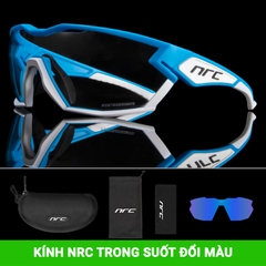 Kính xe đạp thể thao NRC 01 lens trong suốt đổi màu