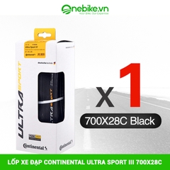 Lốp xe đạp CONTINENTAL ULTRA SPORT III 700x28c Tank nilon chữ vàng