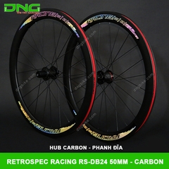 Vành bộ xe đạp đua Carbon RETROSPEC Racing RS-DB24 50mm hub carbon phanh đĩa