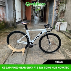 Xe đạp Fixed Gear GRAY F15 tay cong hub novatec