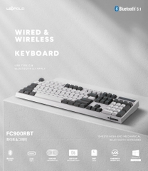 Bàn phím cơ Leopold FC900RBT White Dark Grey - Red Switch