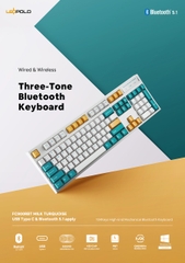 Bàn phím cơ Leopold FC900RBT Milk Turquoise - Blue Switch