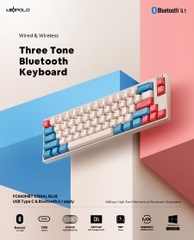 Bàn phím cơ Leopold FC660RBT Coral Blue - Black Switch