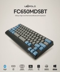 Bàn phím cơ Leopold FC650MDS Bluetooth PD Blue Grey - Black switch