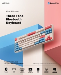 Bàn phím cơ Leopold FC750RBT Coral Blue - Blue Switch