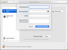 Đổi mật khẩu đăng nhập trên máy Mac