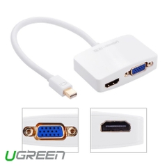 Cáp Chuyển Mini DisplayPort To VGA + HDMI (Ugreen)