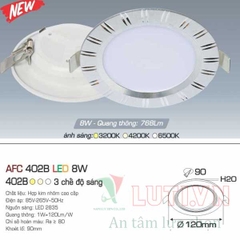 Đèn âm trần tròn 3 chế độ AFC-402B-8W-3CD