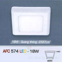 Đèn led ốp trần vuông trắng AFC-574-18W