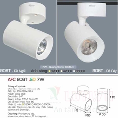 Đèn led thanh ray vỏ đen AFC-906D-7W