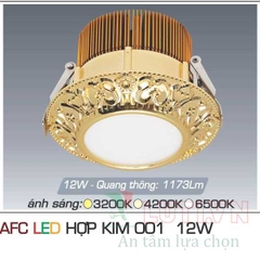 Đèn âm trần tròn AFC-HỢP KIM 001-12W