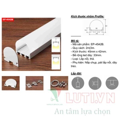 Thanh Profile chiếu sáng nội thất lắp âm EP-4542B