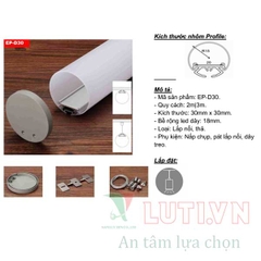 Thanh Profile chiếu sáng nội thất thả tròn EP-D30