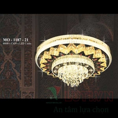 Đèn mâm led tròn pha lê MO-1187-21