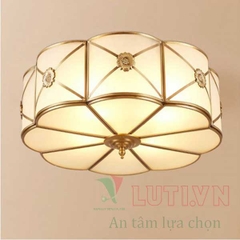 Đèn mâm ốp trần đồng cổ điển OD-687A-18