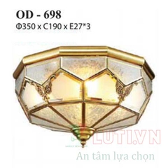 Đèn mâm ốp trần đồng cổ điển OD-698