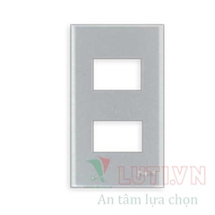 Mặt dùng cho 2 thiết bị trắng ánh kim WEV68020MW