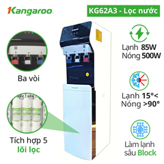 Cây nóng lạnh lọc nước RO KG62A3, 5 lõi, 3 vòi