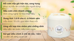 Nồi cơm điện nắp gài Kangaroo 1.8 lít KG18RC3