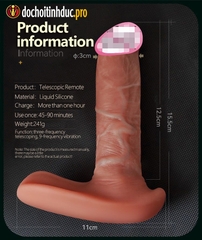 Dương vật giả có rung thụt sưởi ấm mang trong quần lót