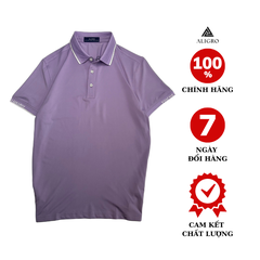 Áo polo golf nam ngắn tay ALIGRO chất vải coolmax màu tím năng động ALGPLO112