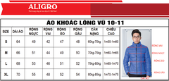 Áo khoác lông vũ ALGALV9 - màu xanh than