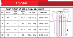 Áo phông cộc tay có cổ Aligro dáng slim mã ALGPLO59