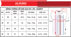 Áo phông cộc tay có cổ Aligro dáng slim mã ALGPLO57