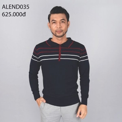 Áo len cổ bẻ dài tay ALEND035 - tím than