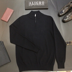 Áo len khóa cổ Aligro ALEND030 - màu đen